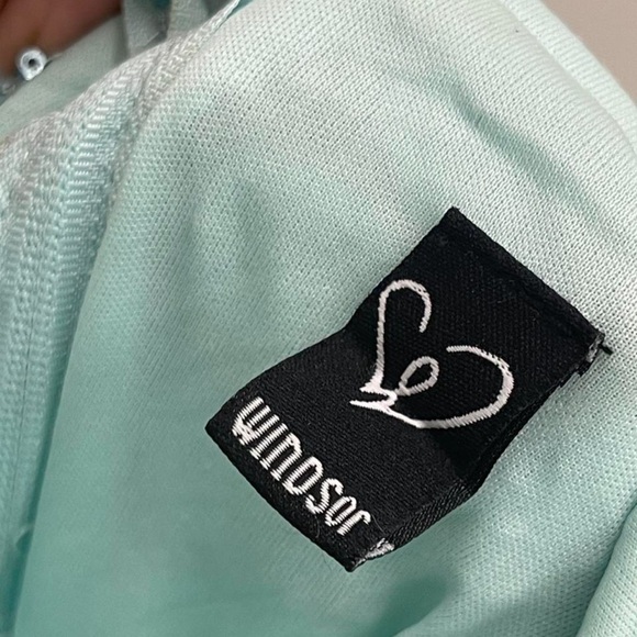 Elegant Teal/Blue Strapless Evening Gown - Picture 7 of 8